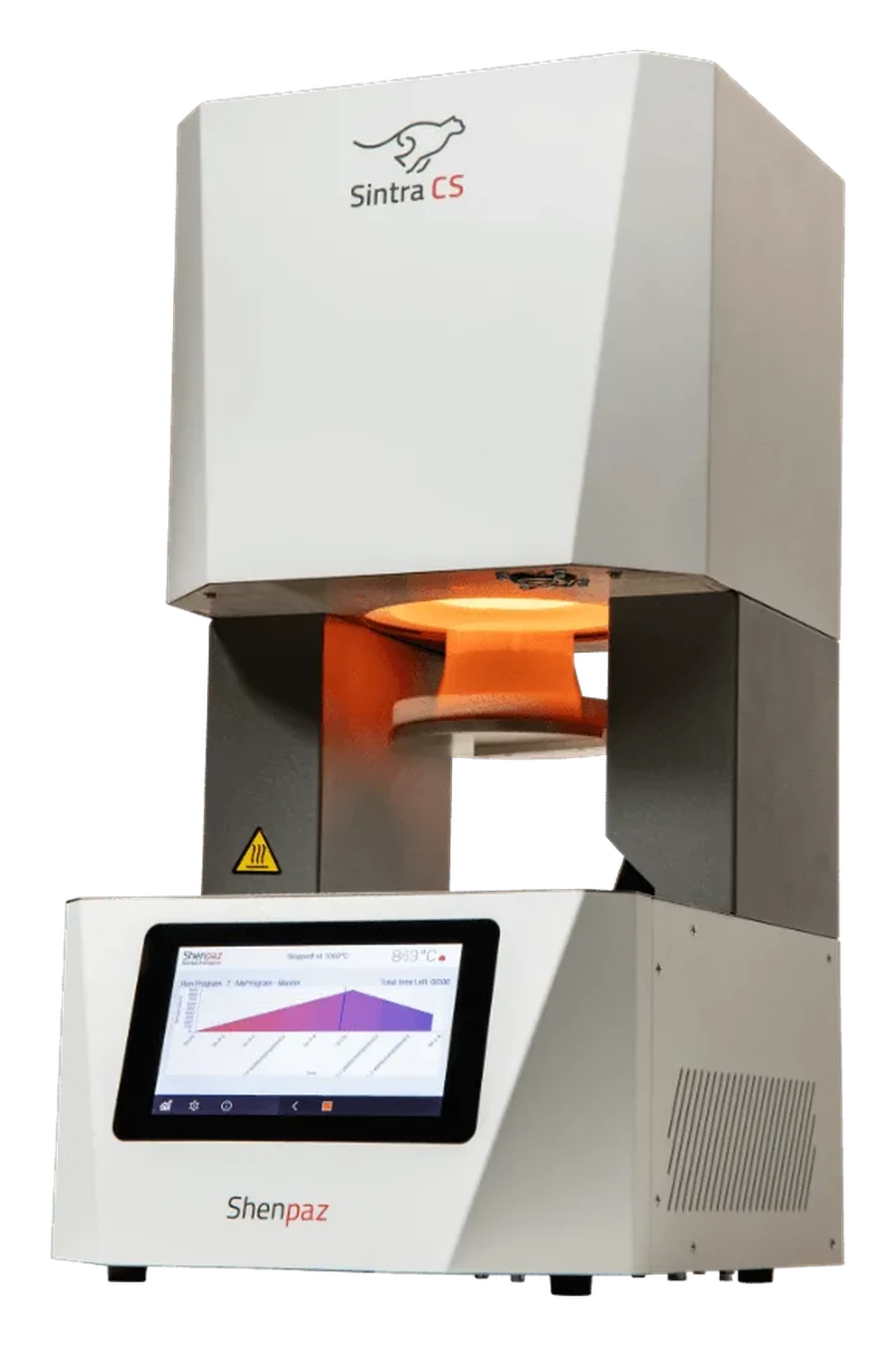 Shenpaz Sintra CS sintering furnace at temperature